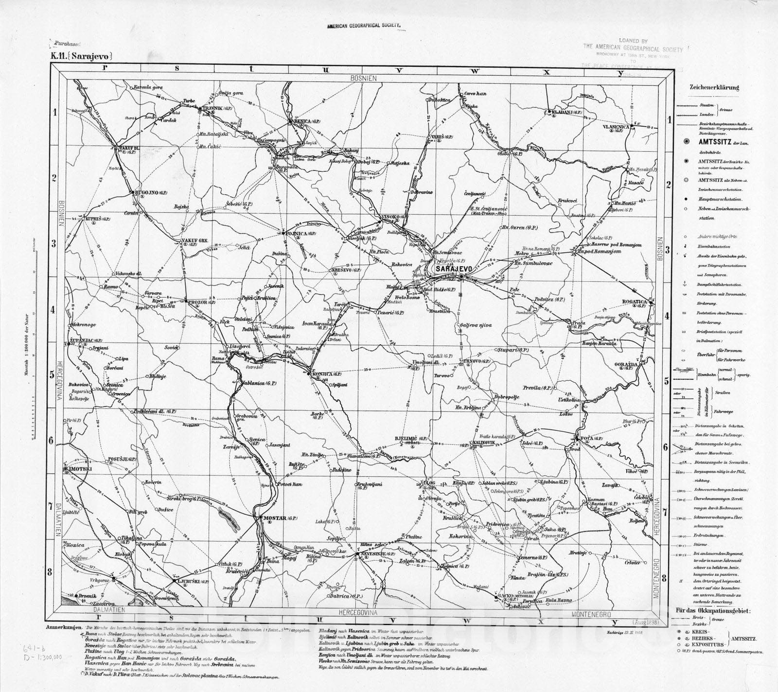 Map : Austria and Hungary 1877 13, Militar-Marschroutenkarte der osterreichisch-ungarischen Monarchie , Antique Vintage Reproduction