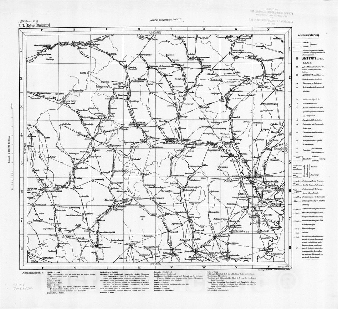 Map : Austria and Hungary 1877 17, Militar-Marschroutenkarte der osterreichisch-ungarischen Monarchie , Antique Vintage Reproduction