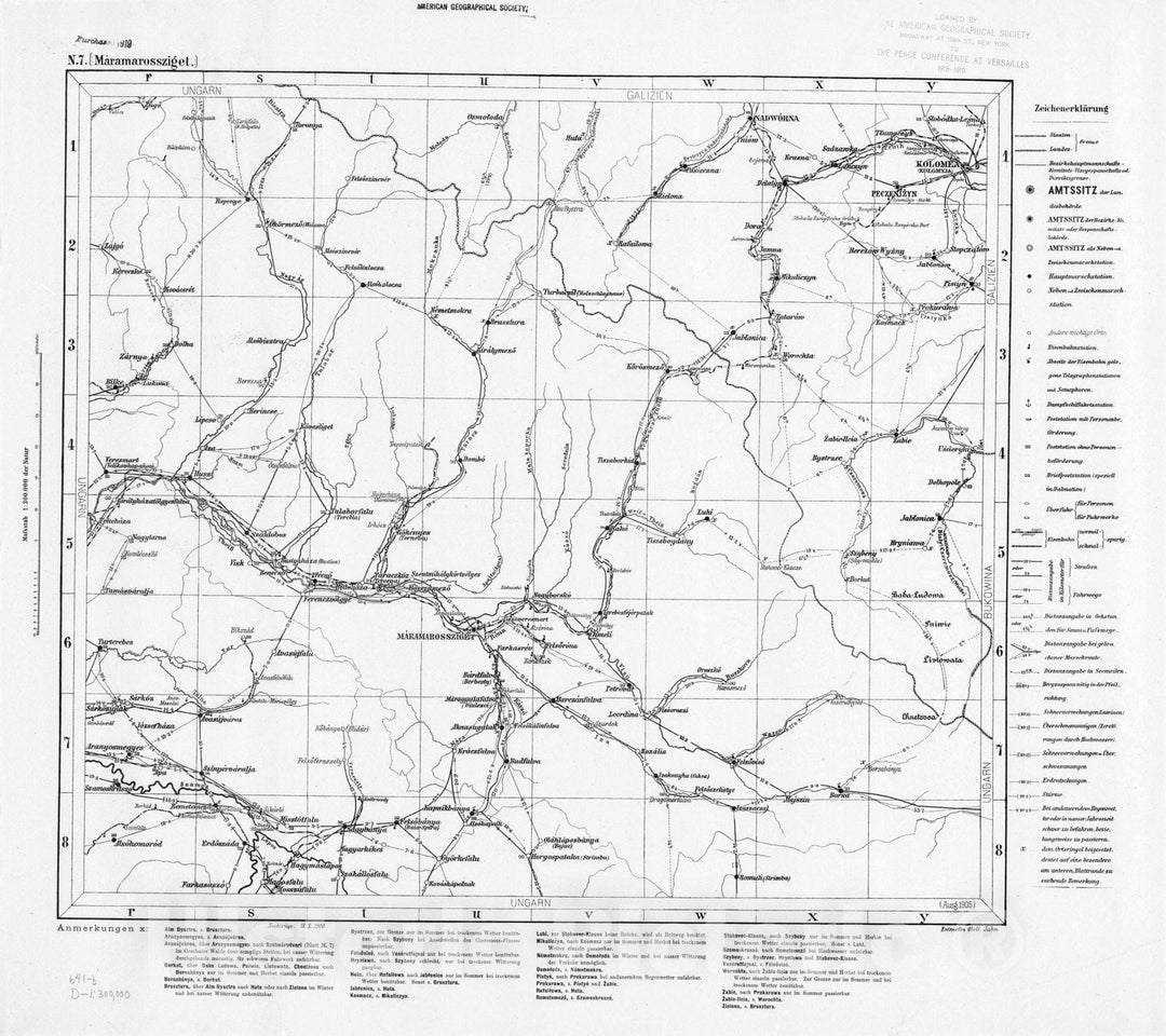 Map : Austria and Hungary 1877 32, Militar-Marschroutenkarte der osterreichisch-ungarischen Monarchie , Antique Vintage Reproduction