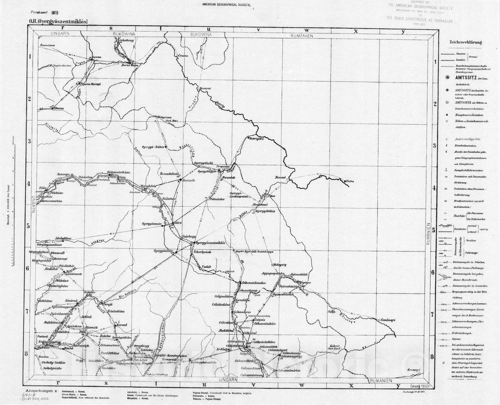 Map : Austria and Hungary 1877 39, Militar-Marschroutenkarte der osterreichisch-ungarischen Monarchie , Antique Vintage Reproduction