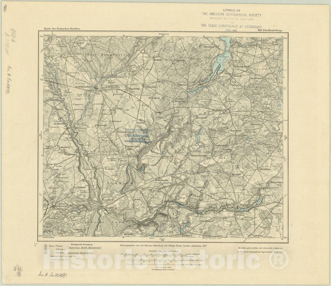 Map : Friedland, Germany 1911, Karte des Deutschen Reiches , Antique Vintage Reproduction