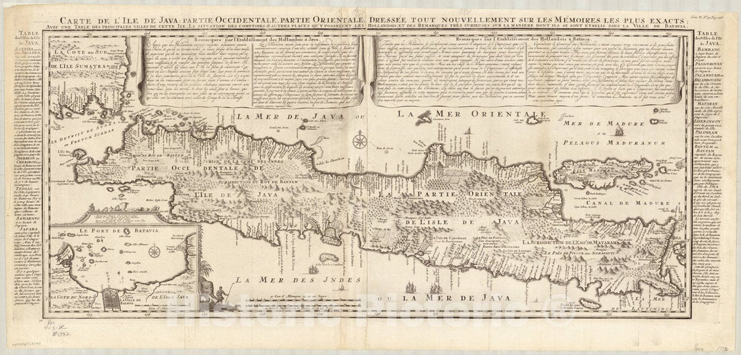 Map : Jakarta, Indonesia 1719, Antique Vintage Reproduction