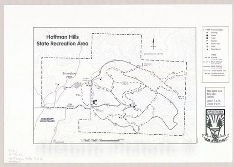 Map : Hoffman Hills State Recreation Area, Wisconsin , [Wisconsin state parks , forests, recreation areas & trails maps], Antique Vintage Reproduction
