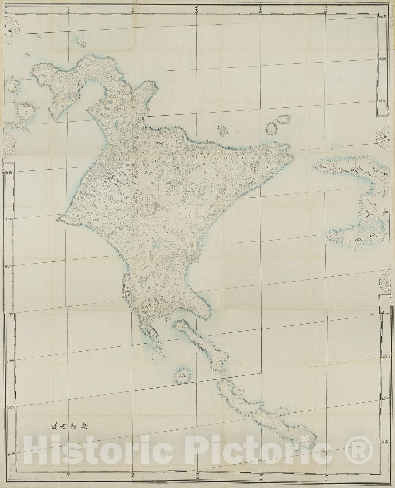 Map : Japan 1870 3, [Japan 1870], Antique Vintage Reproduction