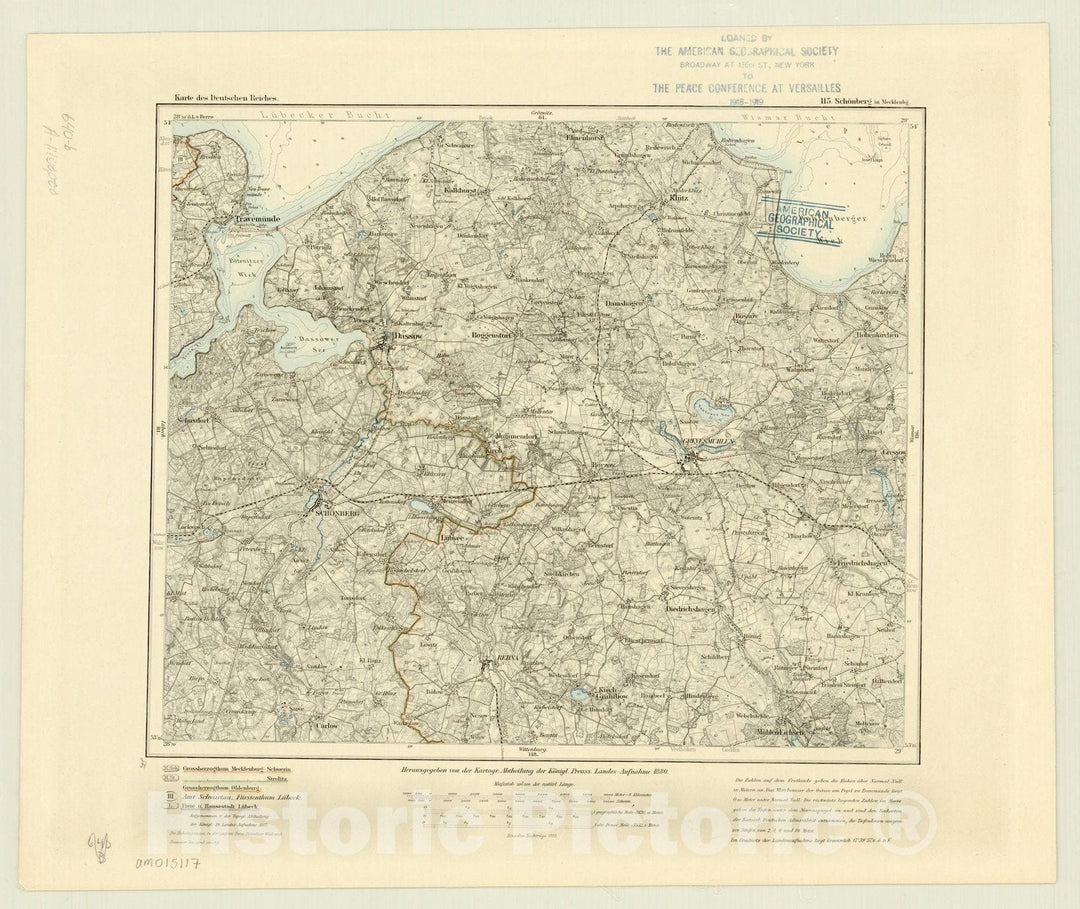 Map : Mecklenburg, Germany 1880, Karte des Deutschen Reiches , Antique Vintage Reproduction