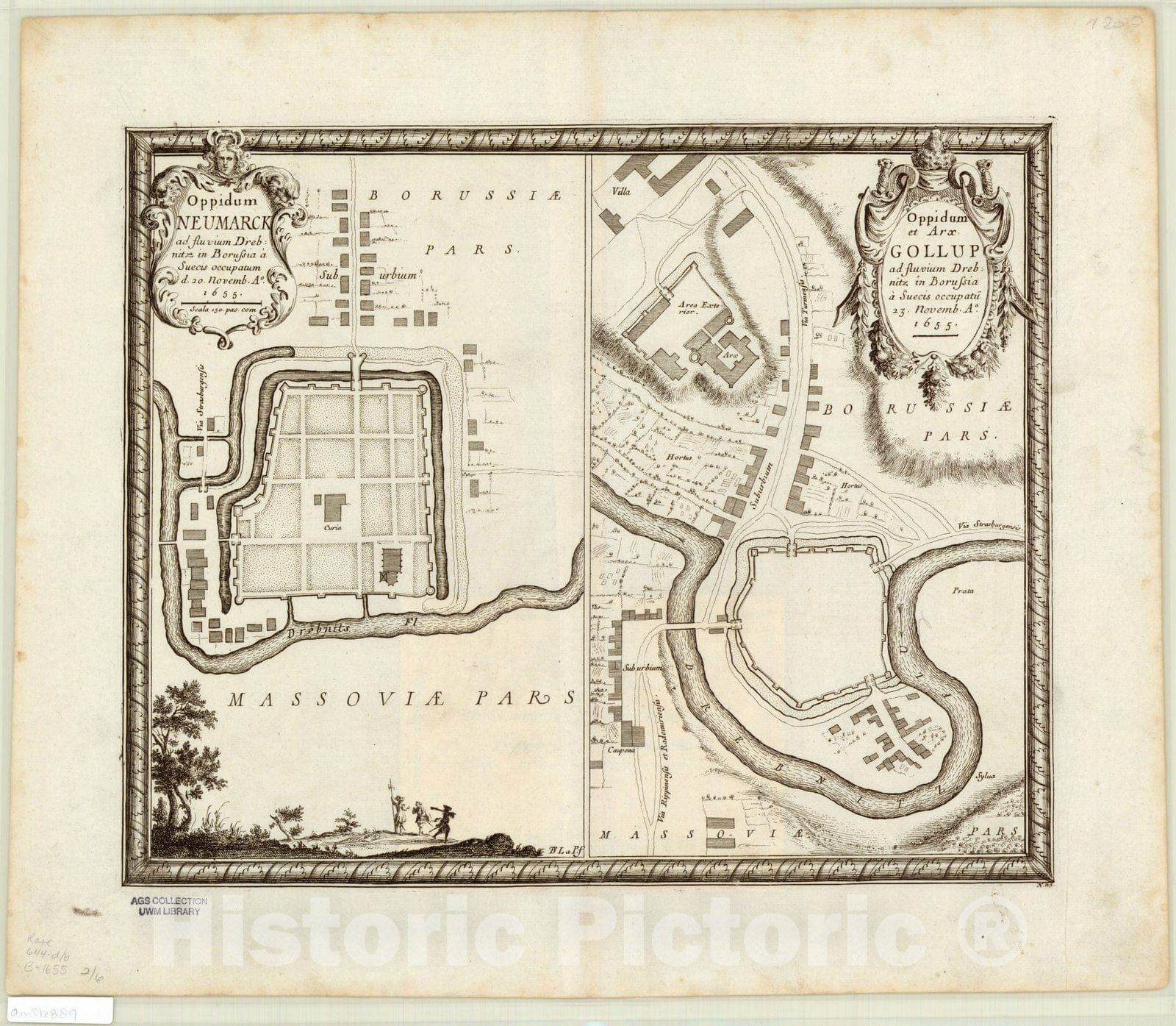 Map : Poland 1655 2, Antique Vintage Reproduction