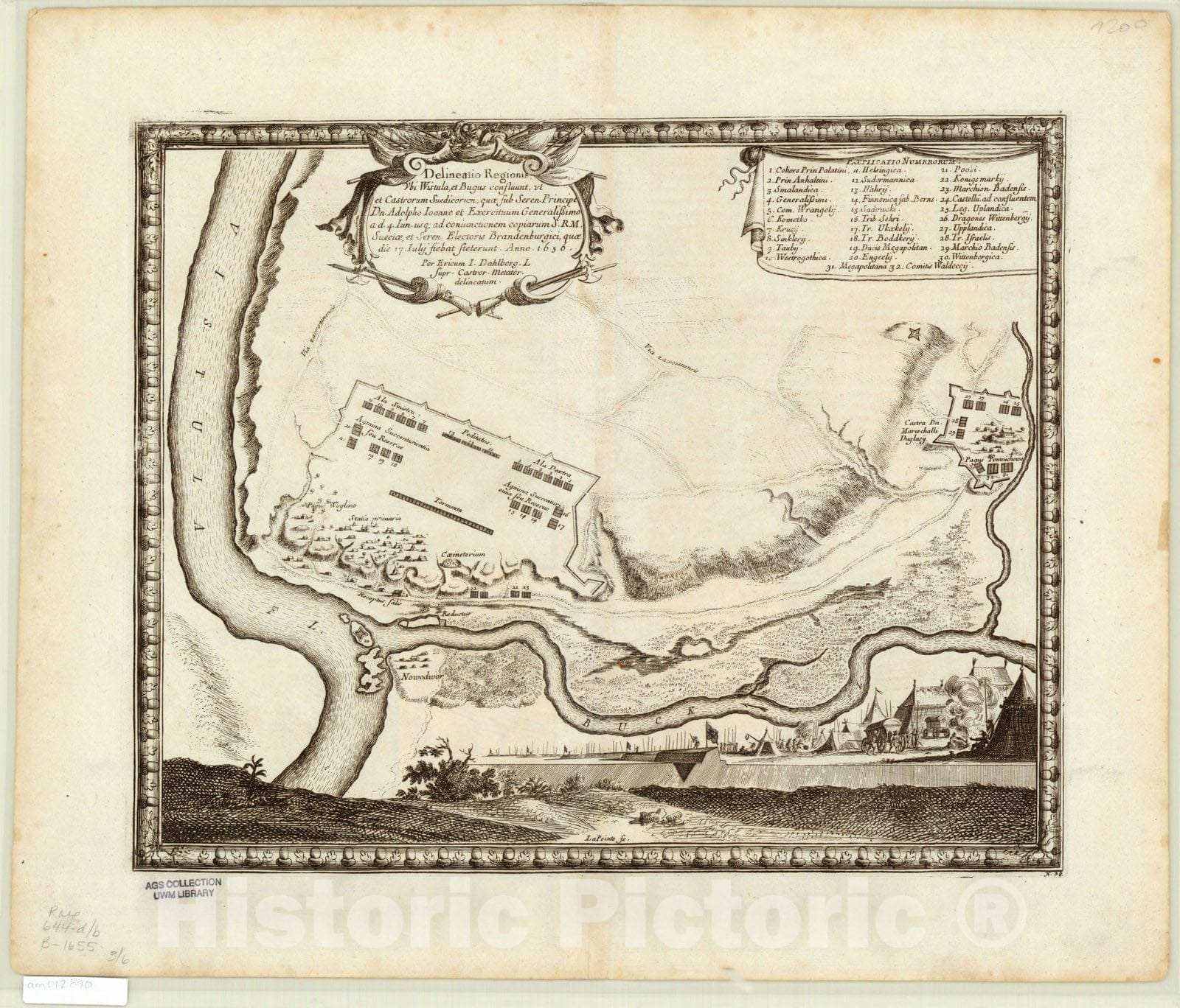 Map : Poland 1655 3, Antique Vintage Reproduction