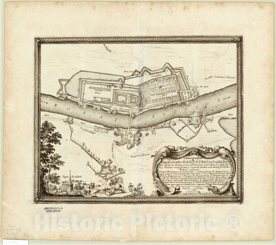 Map : Poland 1655 5, Antique Vintage Reproduction