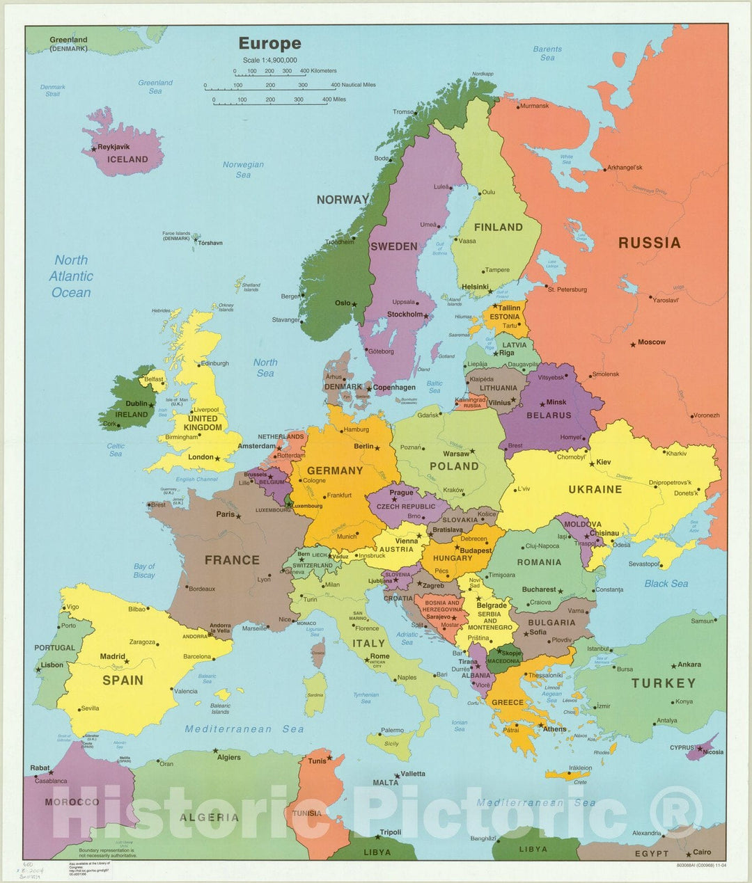 Map : Europe 2004, , Antique Vintage Reproduction