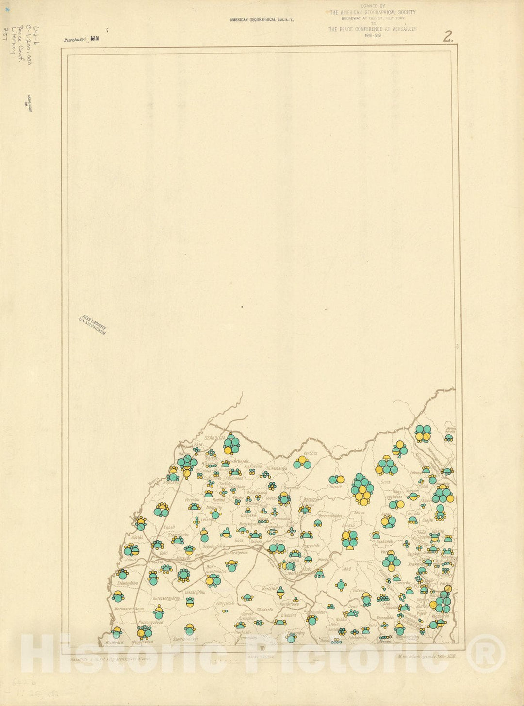 Historic Map : The Communes of Hungary showing the persons able to read and write 1918 12, Vintage Reproduction