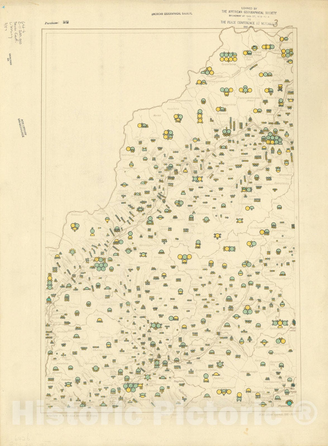 Historic Map : The Communes of Hungary showing the persons able to read and write 1918 23, Vintage Reproduction