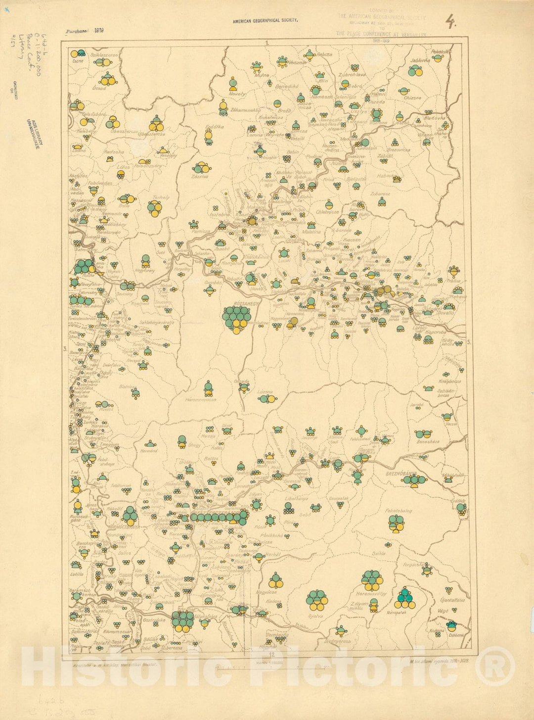 Historic Map : The Communes of Hungary showing the persons able to read and write 1918 34, Vintage Reproduction