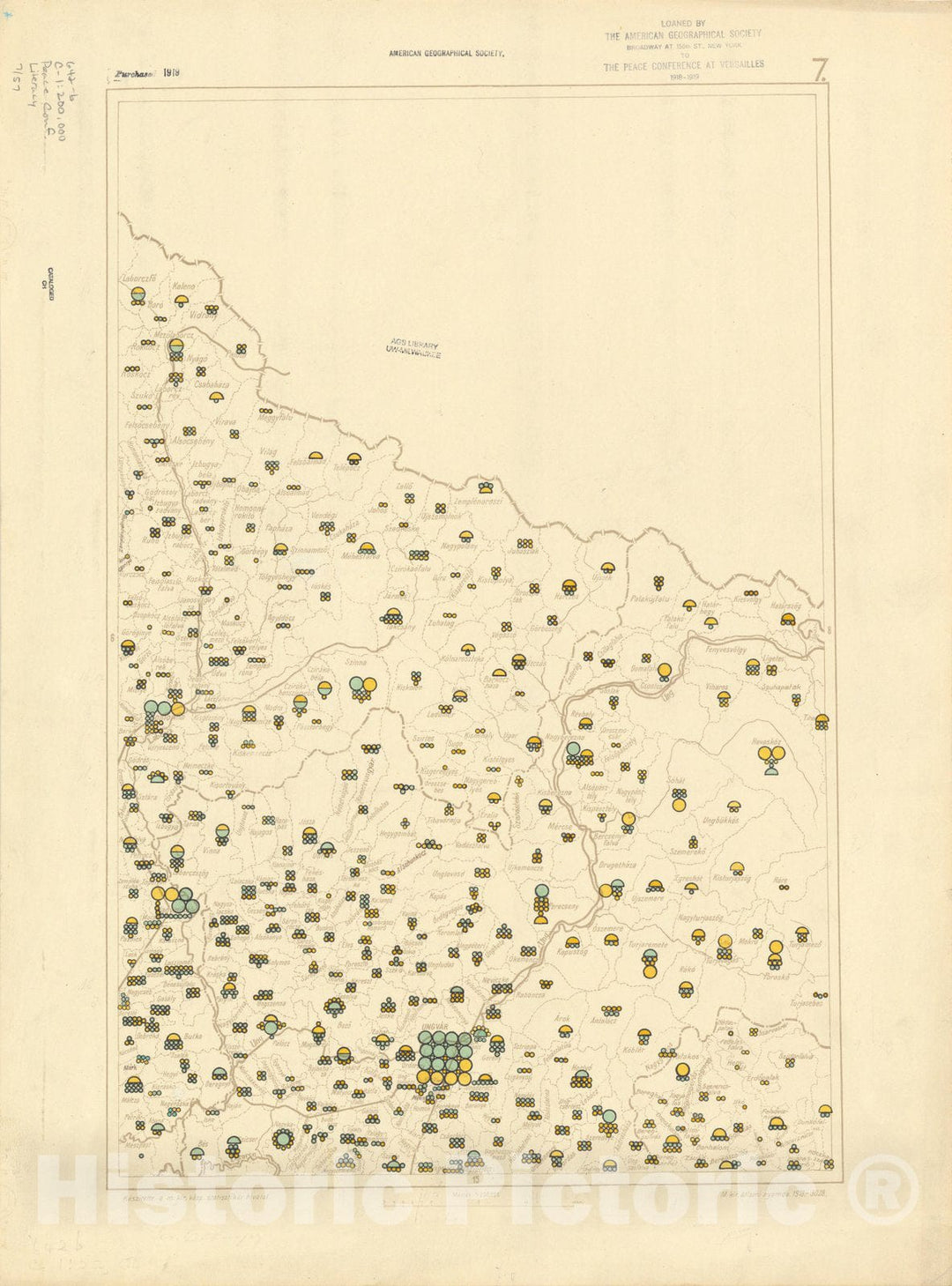 Historic Map : The Communes of Hungary showing the persons able to read and write 1918 40, Vintage Reproduction