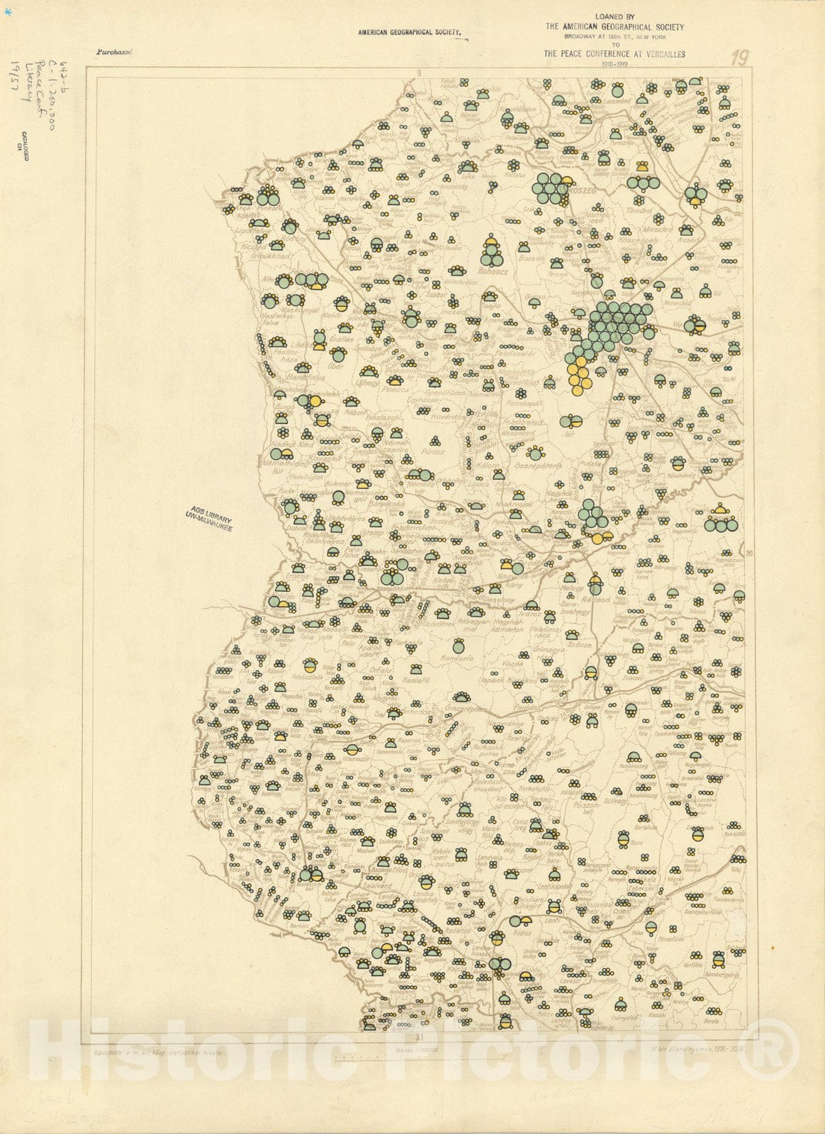 Historic Map : The Communes of Hungary showing the persons able to read and write 1918 11, Vintage Reproduction