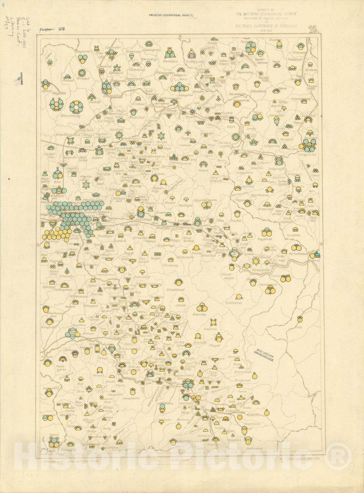 Historic Map : The Communes of Hungary showing the persons able to read and write 1918 17, Vintage Reproduction