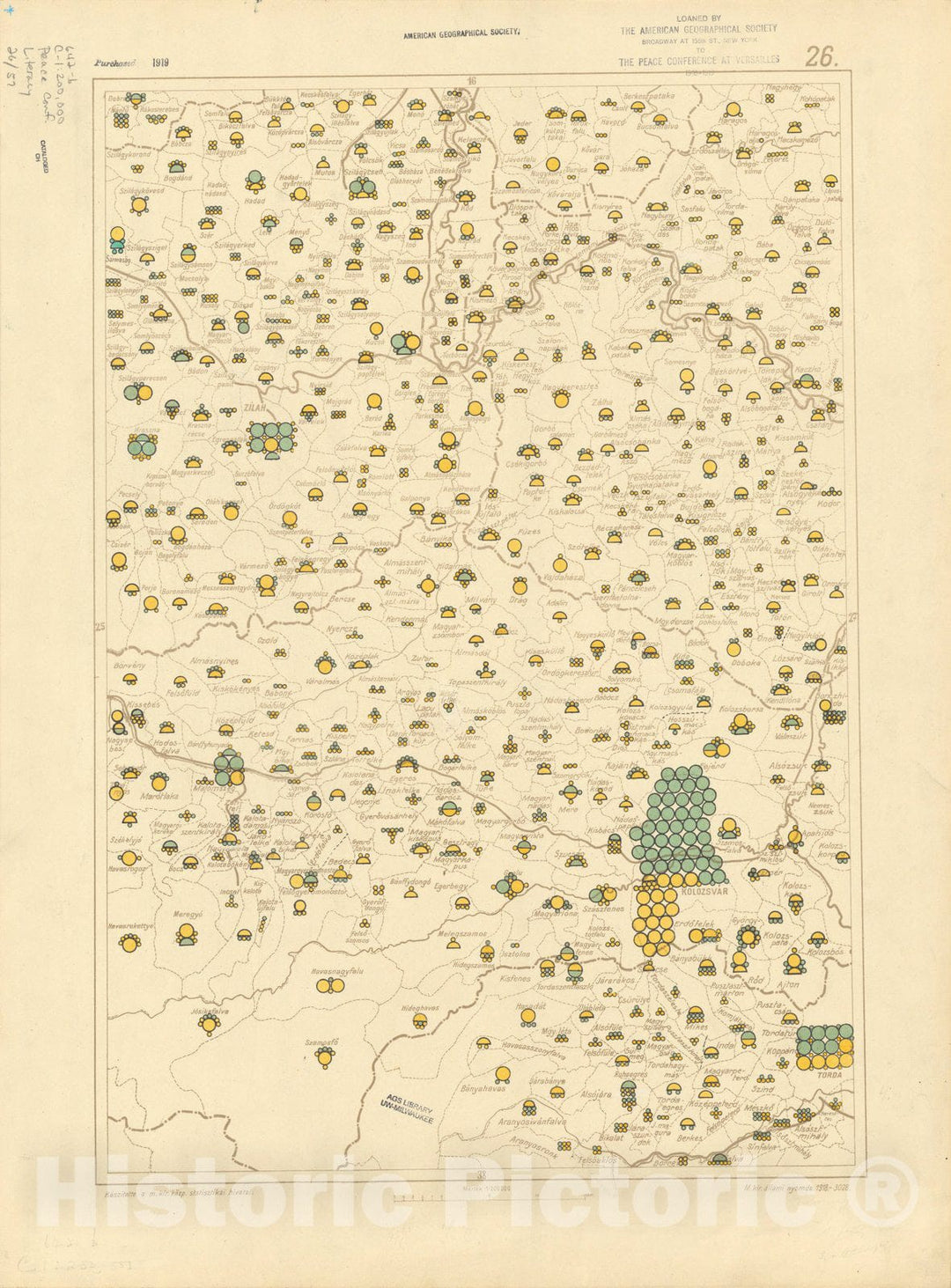 Historic Map : The Communes of Hungary showing the persons able to read and write 1918 18, Vintage Reproduction