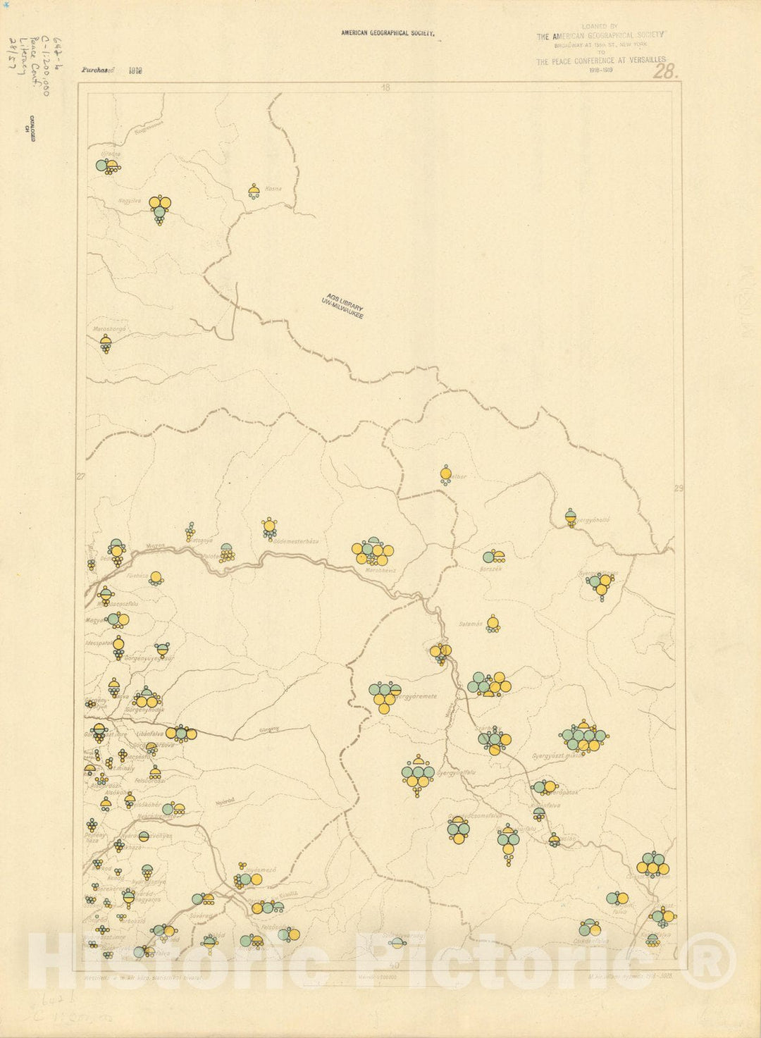 Historic Map : The Communes of Hungary showing the persons able to read and write 1918 20, Vintage Reproduction