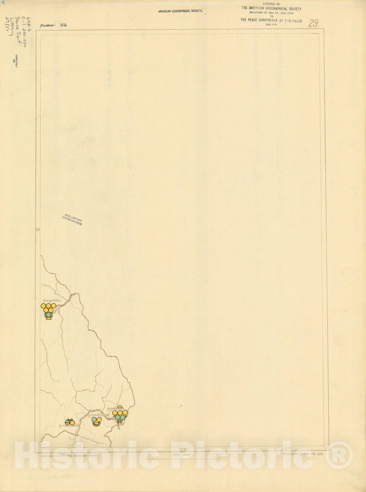 Historic Map : The Communes of Hungary showing the persons able to read and write 1918 21, Vintage Reproduction