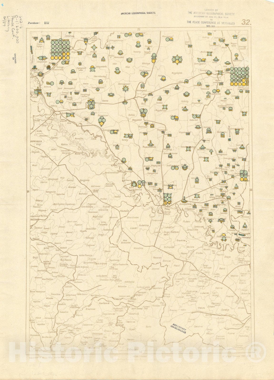 Historic Map : The Communes of Hungary showing the persons able to read and write 1918 24, Vintage Reproduction