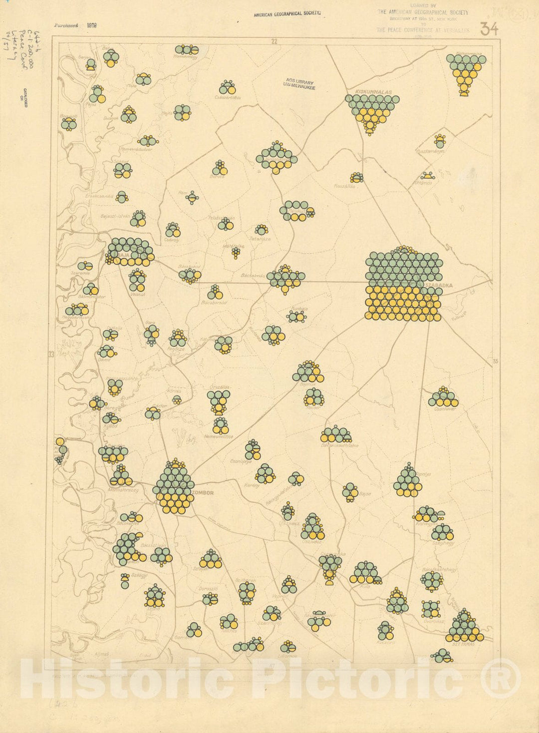 Historic Map : The Communes of Hungary showing the persons able to read and write 1918 26, Vintage Reproduction