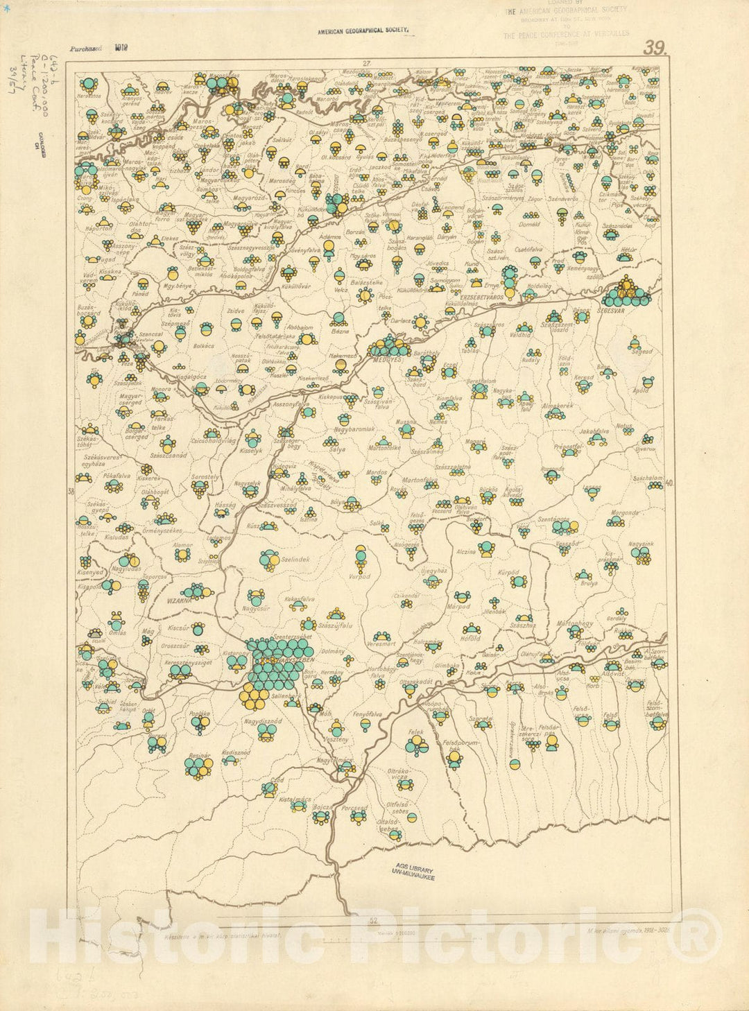 Historic Map : The Communes of Hungary showing the persons able to read and write 1918 31, Vintage Reproduction