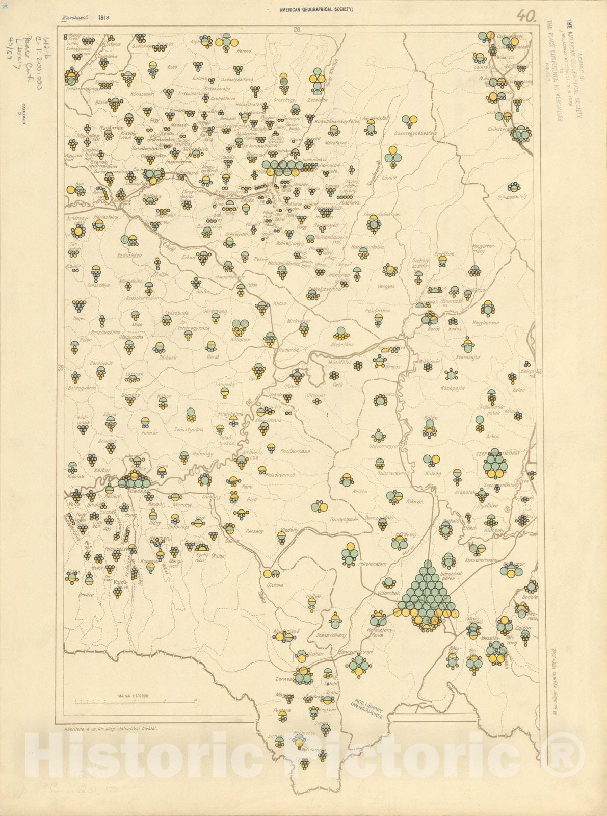 Historic Map : The Communes of Hungary showing the persons able to read and write 1918 32, Vintage Reproduction