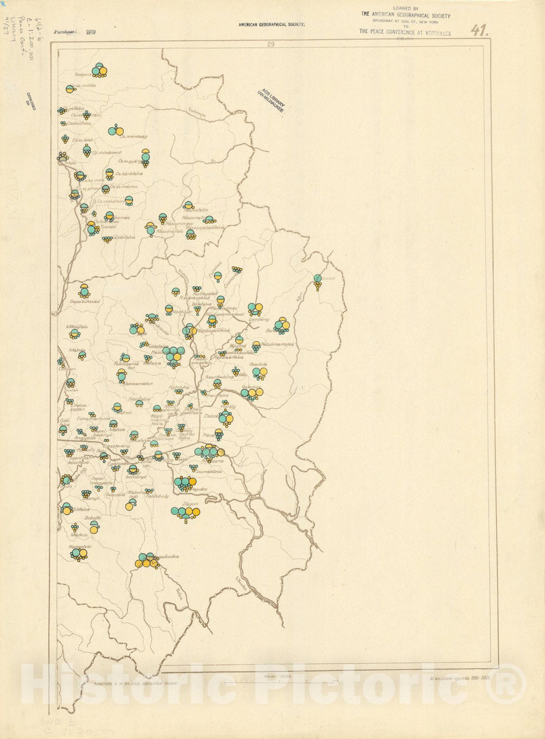 Historic Map : The Communes of Hungary showing the persons able to read and write 1918 33, Vintage Reproduction