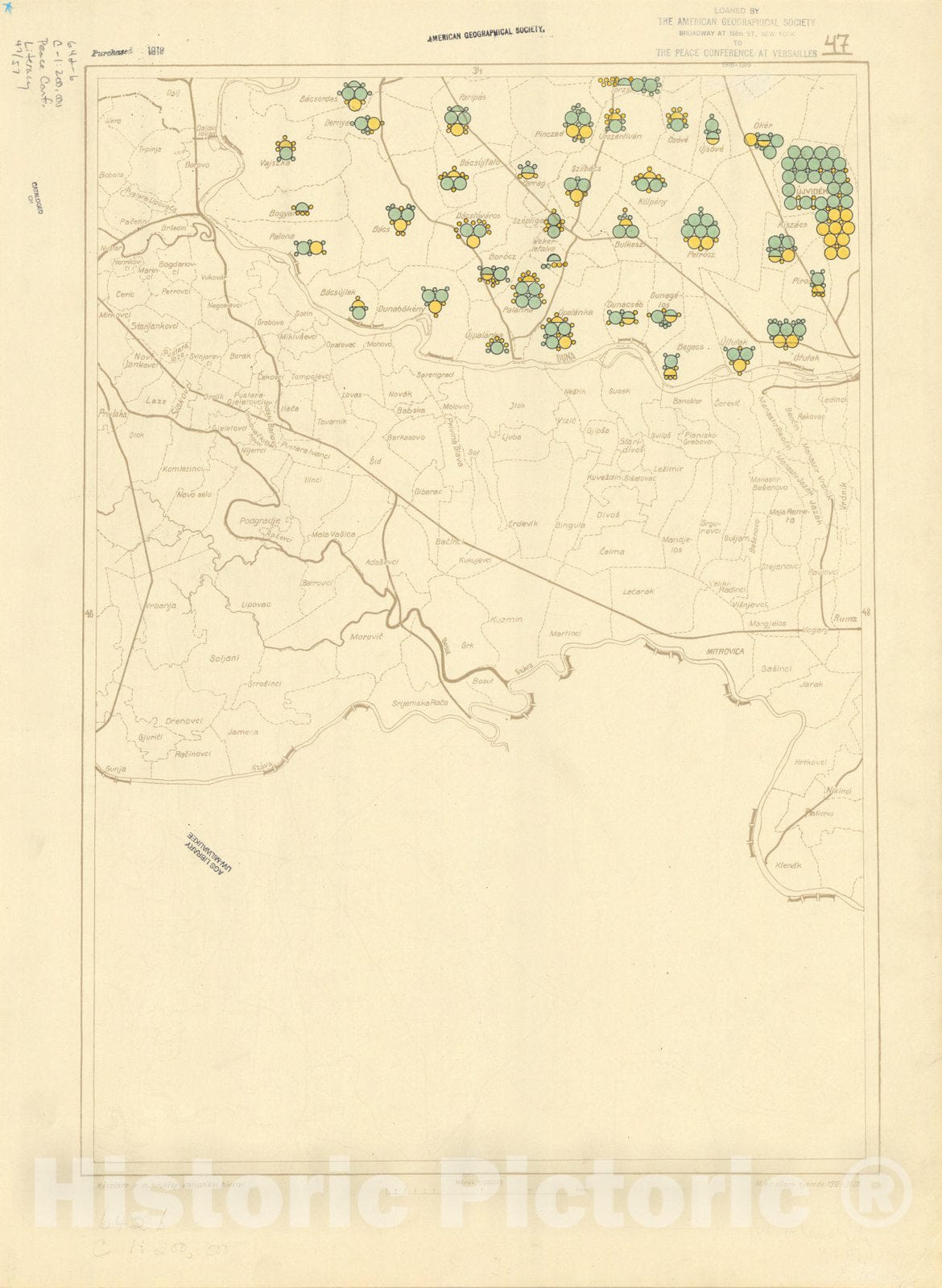 Historic Map : The Communes of Hungary showing the persons able to read and write 1918 35, Vintage Reproduction