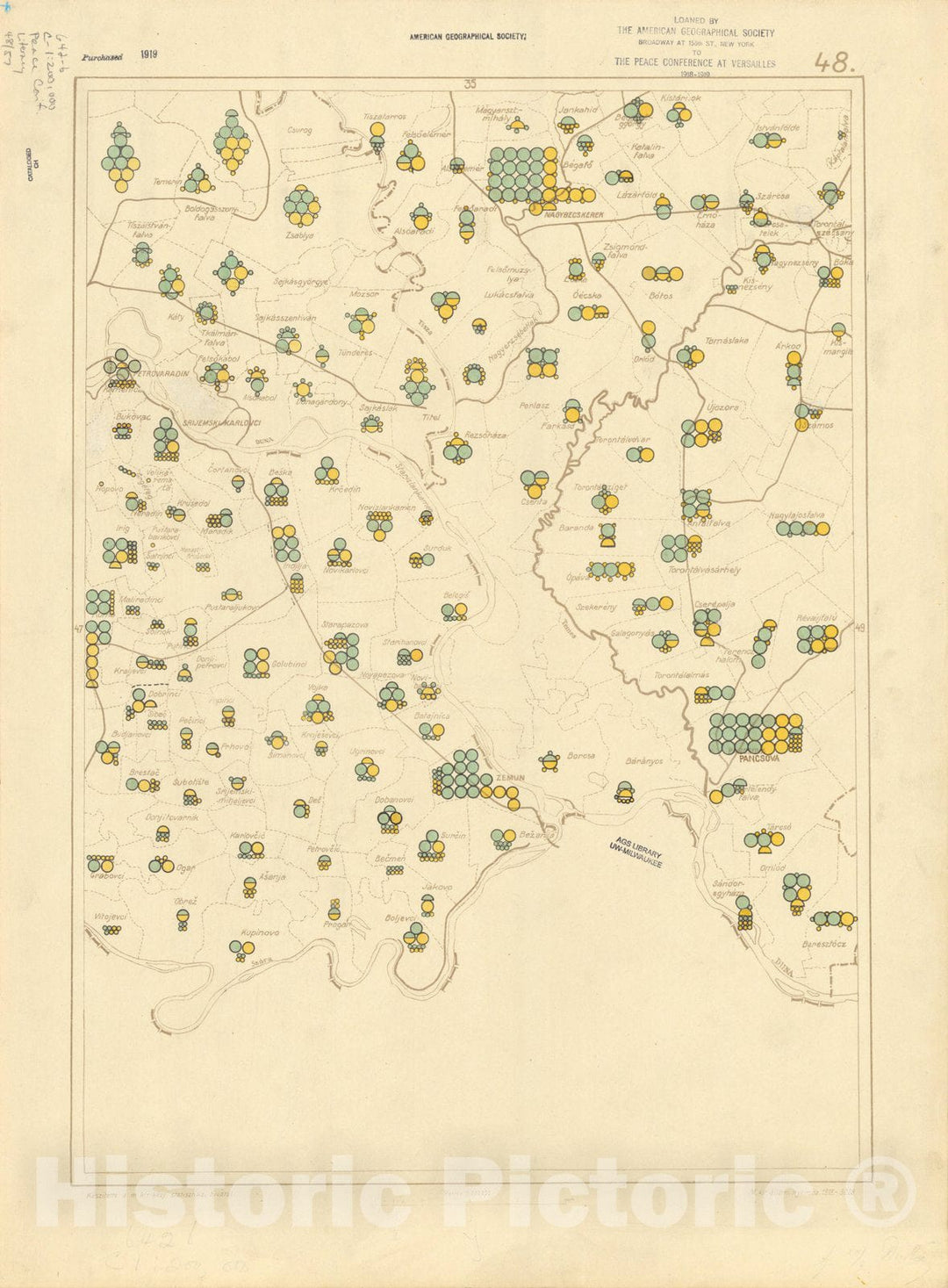 Historic Map : The Communes of Hungary showing the persons able to read and write 1918 36, Vintage Reproduction