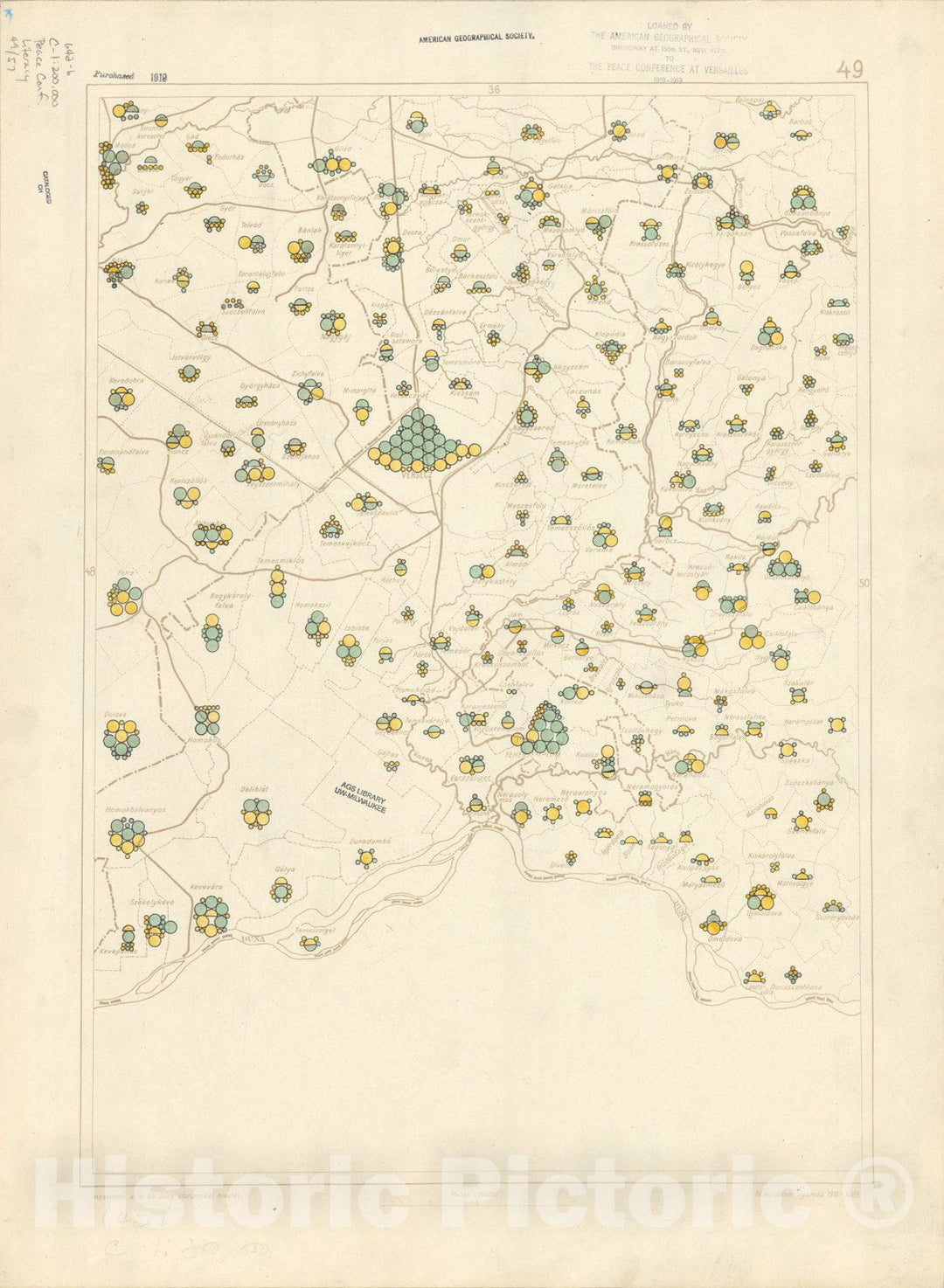 Historic Map : The Communes of Hungary showing the persons able to read and write 1918 37, Vintage Reproduction