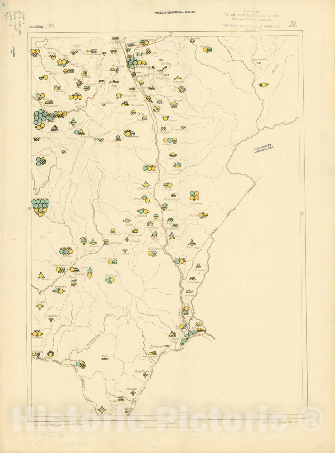 Historic Map : The Communes of Hungary showing the persons able to read and write 1918 47, Vintage Reproduction