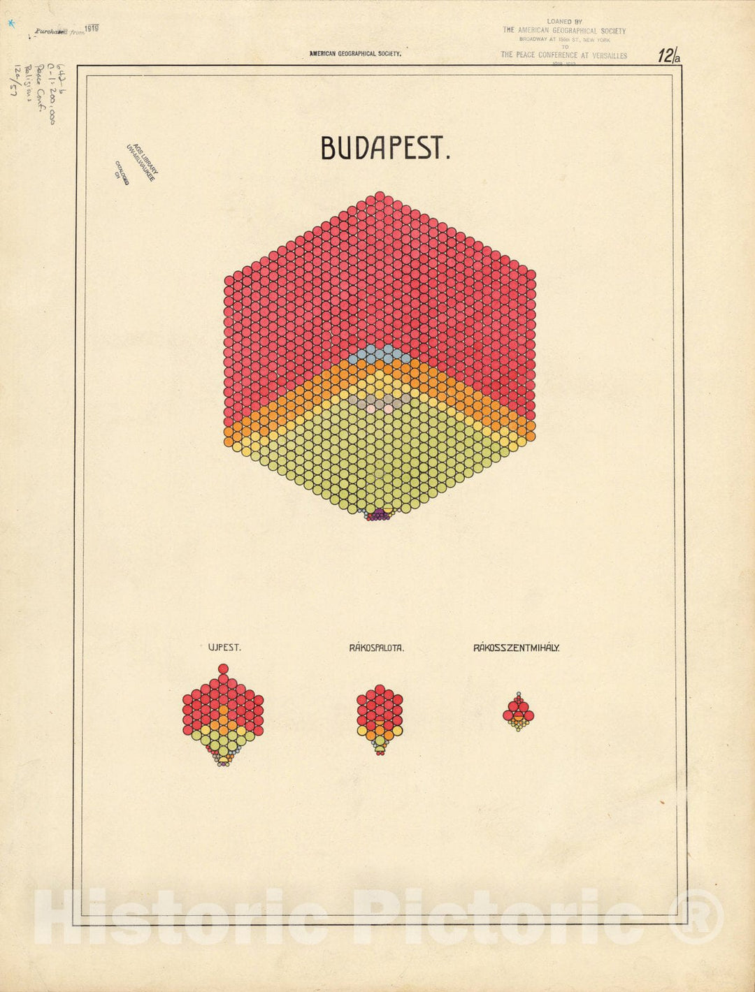 Historic Map : The Communes of Hungary showing the distribution of the religions 1918 4