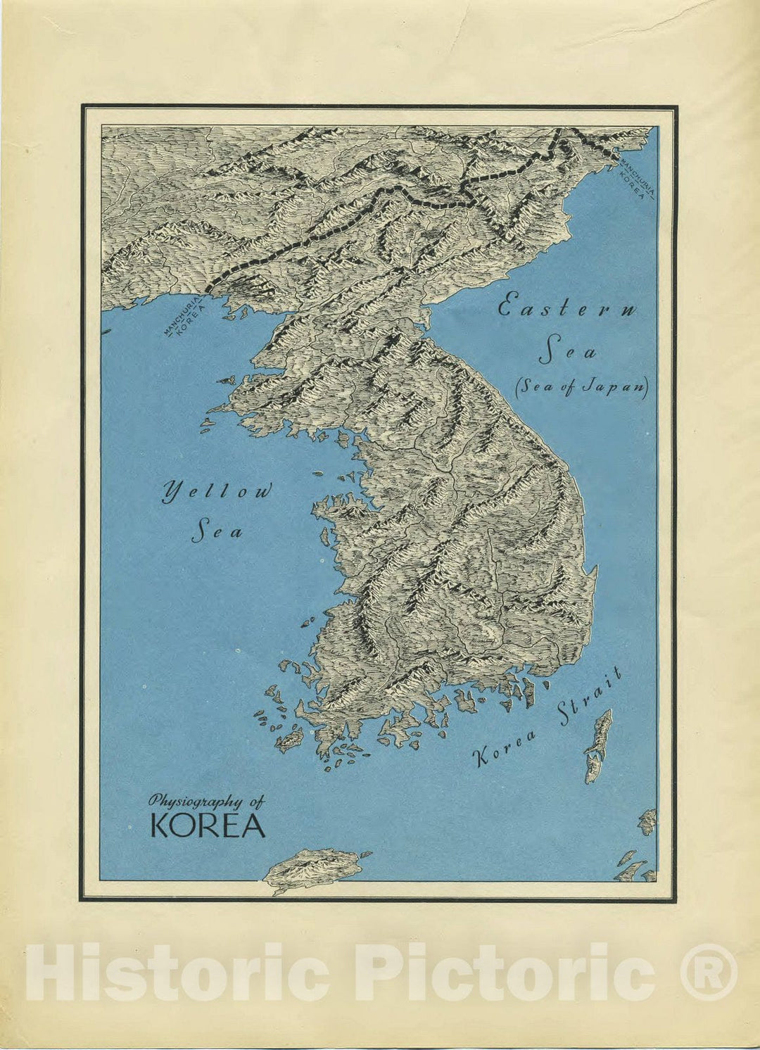 Map : Map of Korea 1945 7, Map of Korea, 1945 , Antique Vintage Reproduction