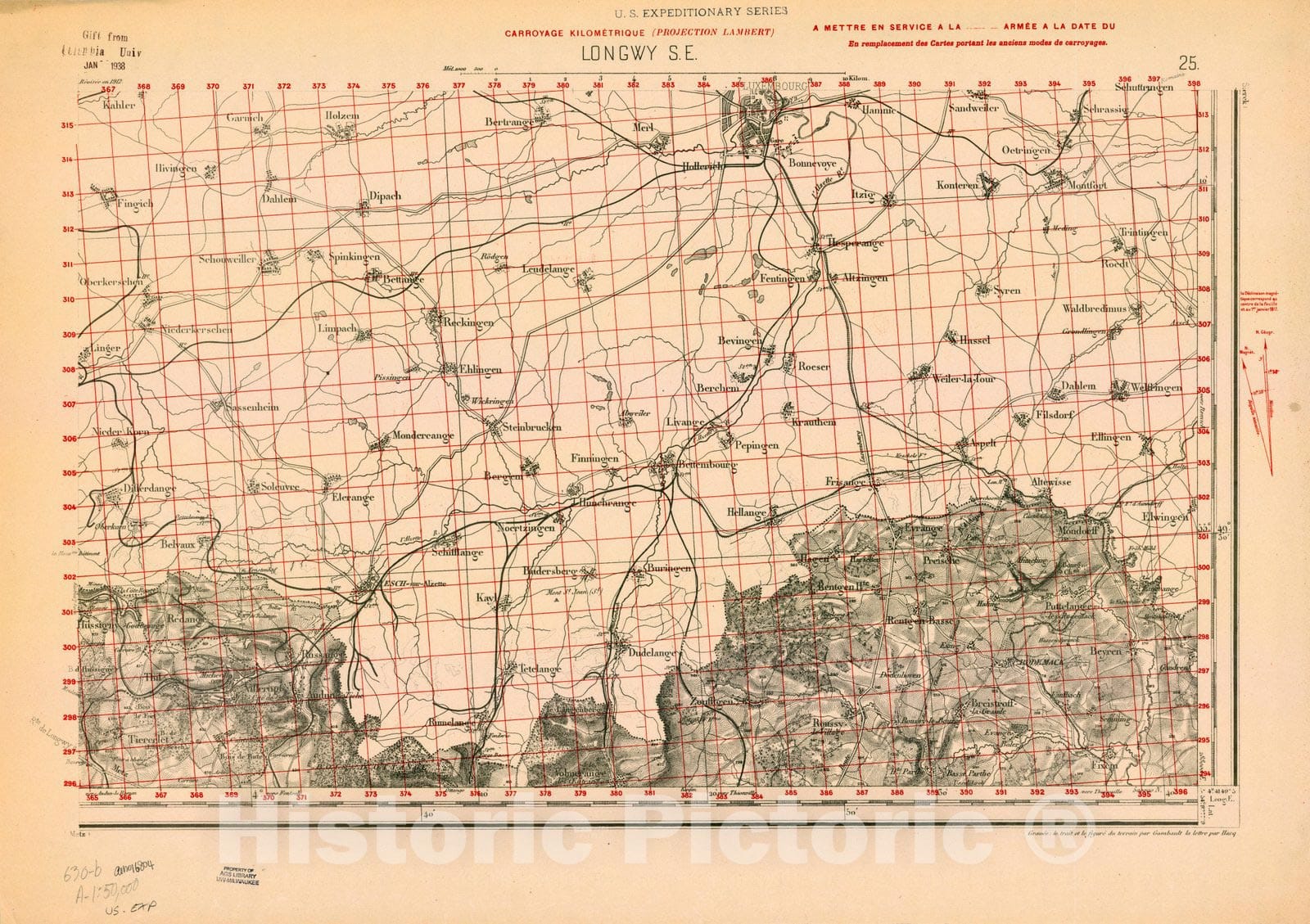 Map : France 1918- 149, [Topographic maps of France], Antique Vintage Reproduction