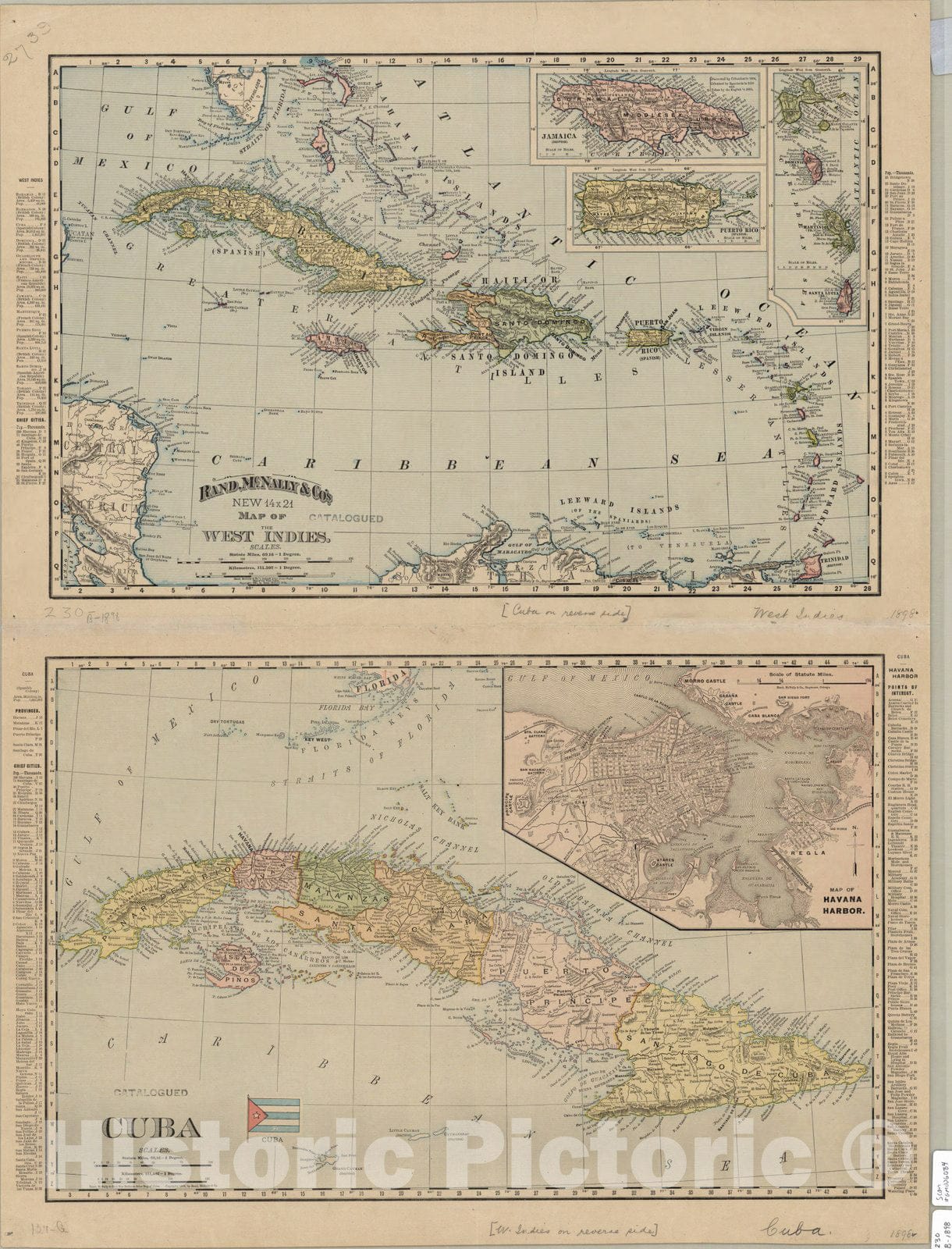 Map : World 1898 2, Map of the world on Mercators Projection : showing the direction of the ocean currents , Antique Vintage Reproduction