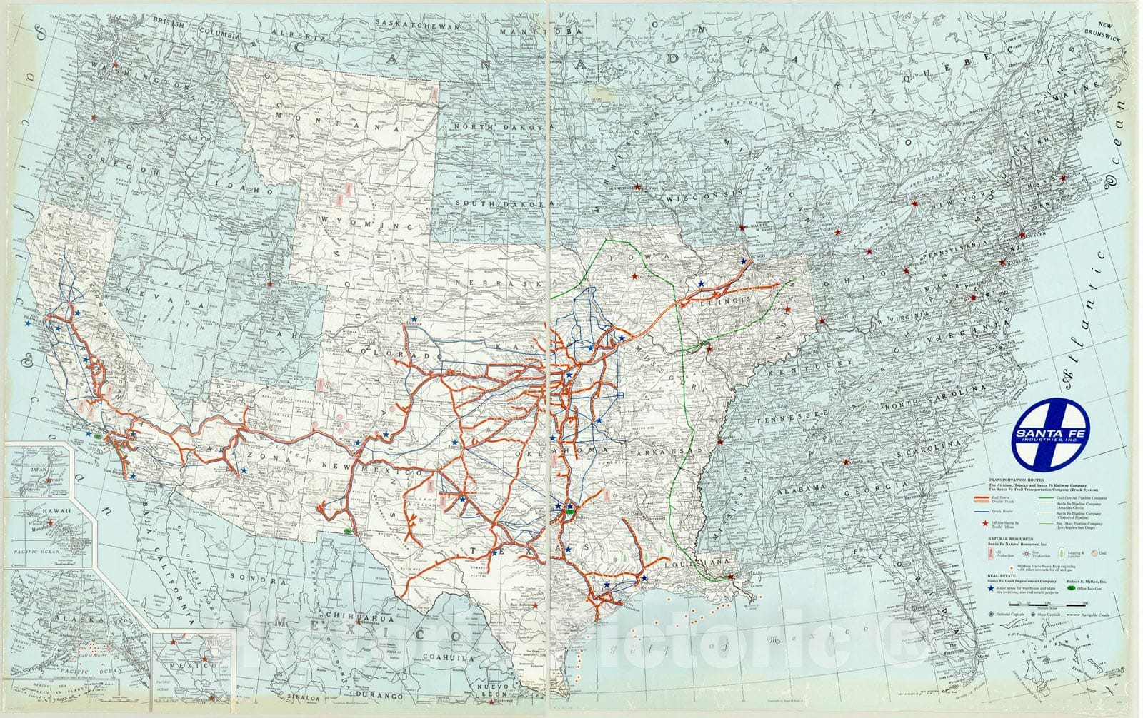 Map : United States 1976, Antique Vintage Reproduction