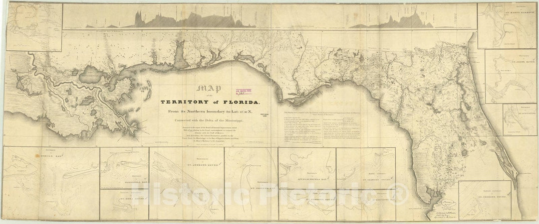 Map : United States 1829, Antique Vintage Reproduction