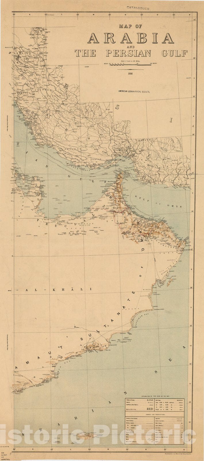 Map : Saudi Arabia and the Persian Gulf 1917 1, Map of Arabia and the Persian gulf 1916 , Antique Vintage Reproduction