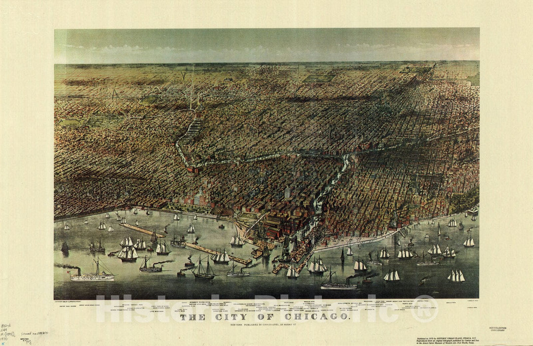 Map : Chicago 1892 ; 1970, The city of Chicago, Antique Vintage Reproduction