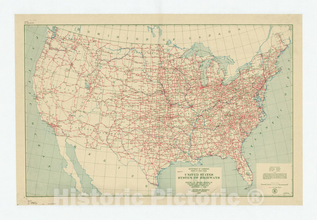 Map : United States 1951, Antique Vintage Reproduction