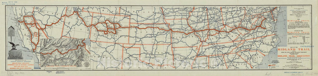 Map : United States 1915 1, Antique Vintage Reproduction