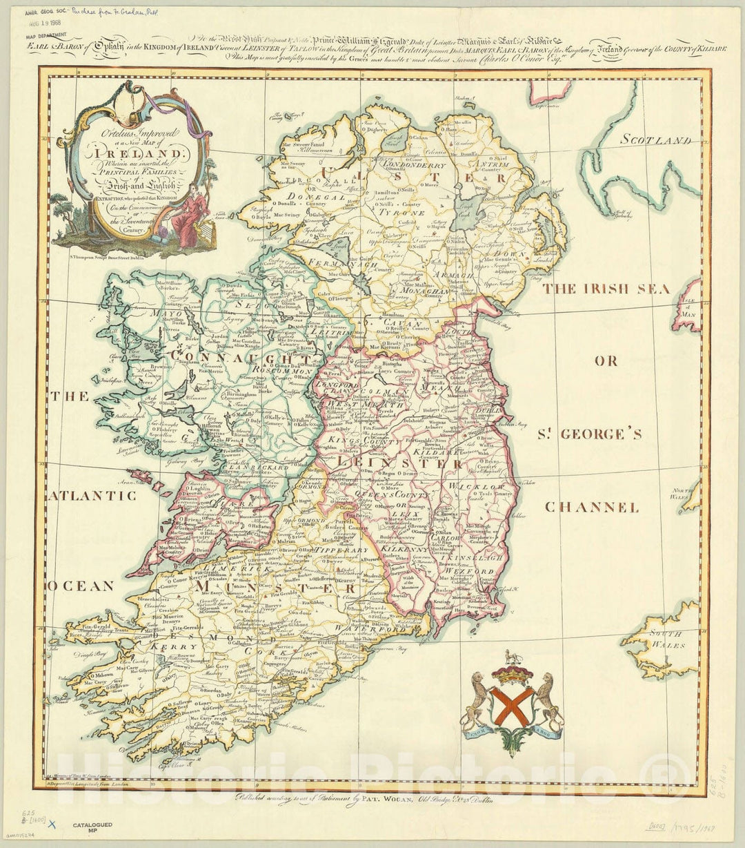 Map : Ireland 1968, Antique Vintage Reproduction