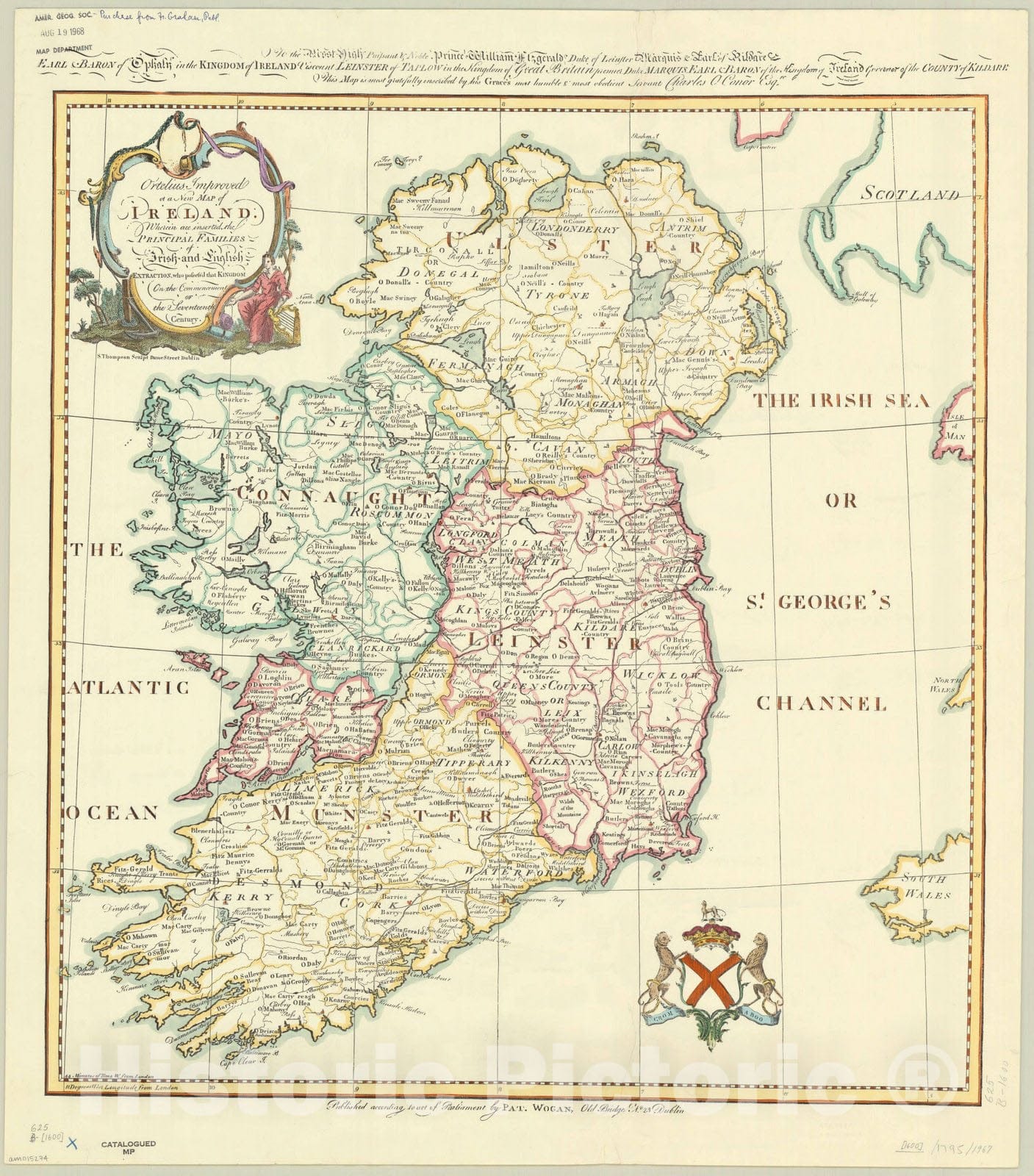 Map : Ireland 1968, Antique Vintage Reproduction