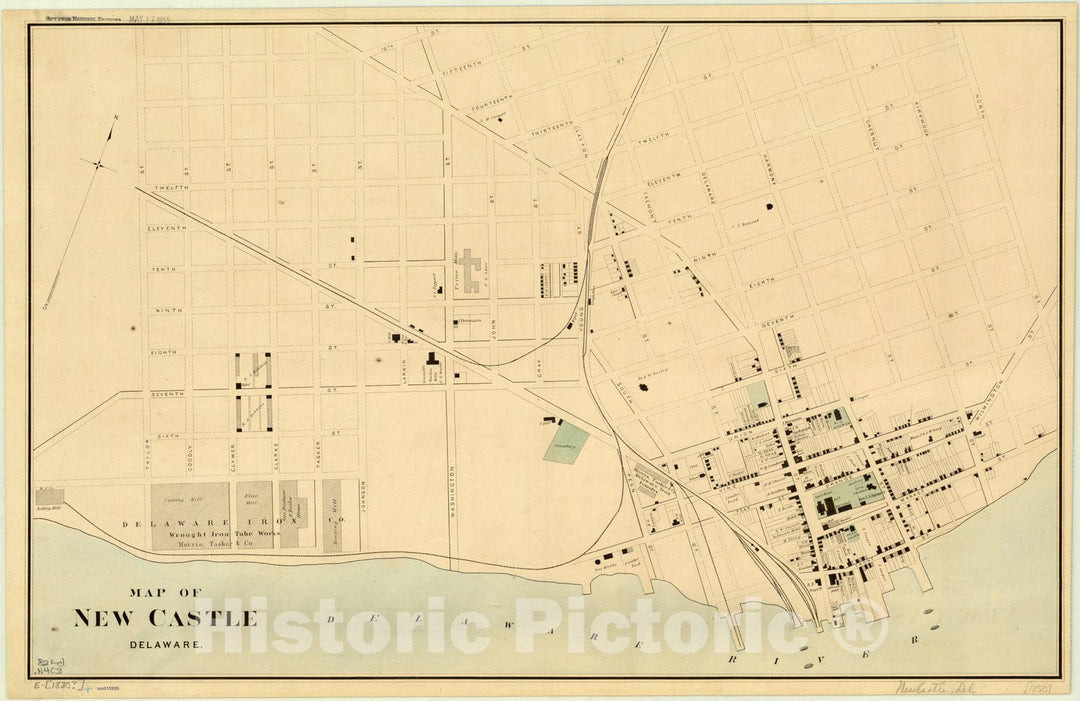 Map : Delaware 1877, Gray's new map of Smyrna, Kent County, Delaware, drawn from special surveys , Antique Vintage Reproduction