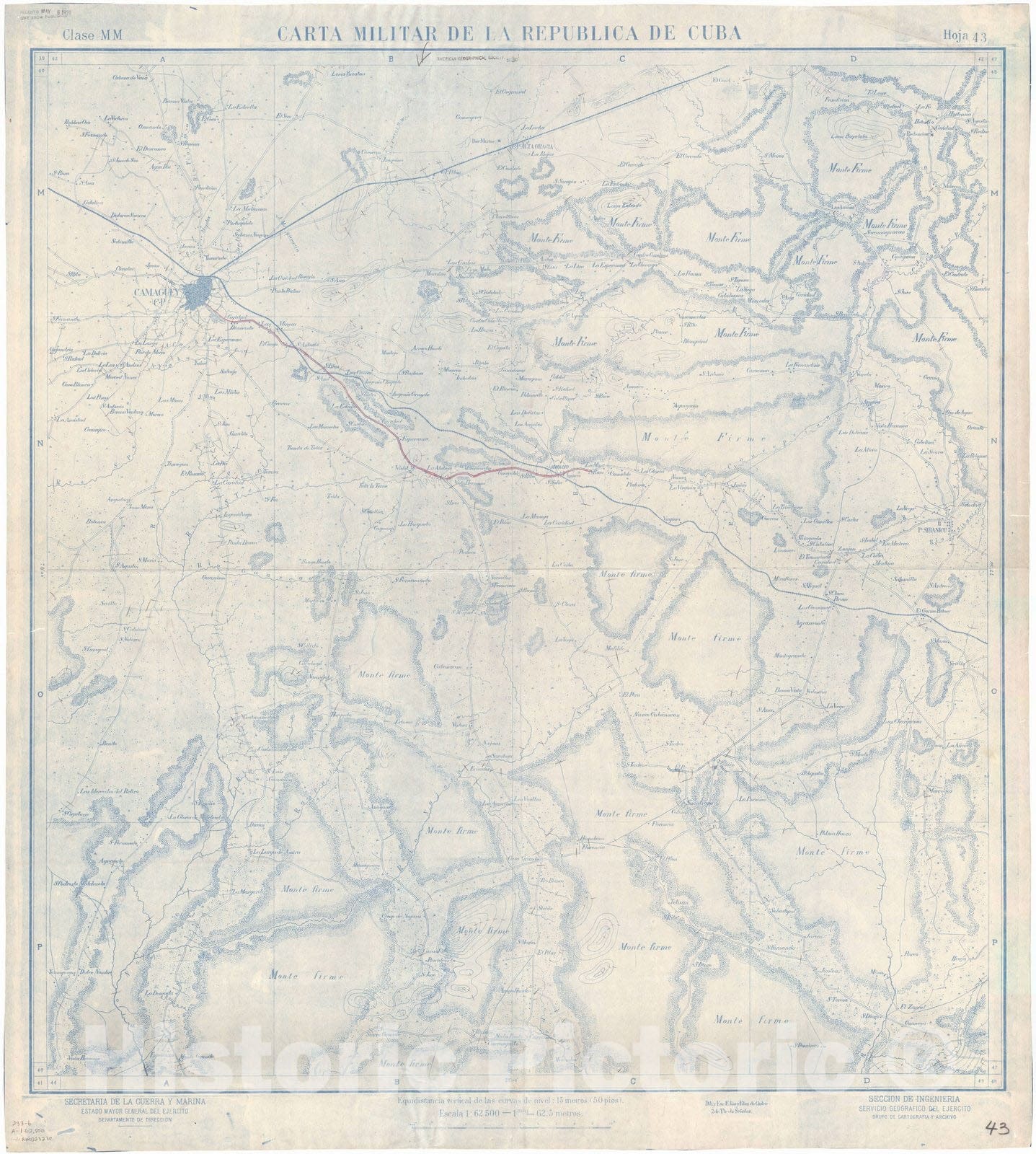 Map : Cuba 1906 78, Military map of Cuba , Antique Vintage Reproduction