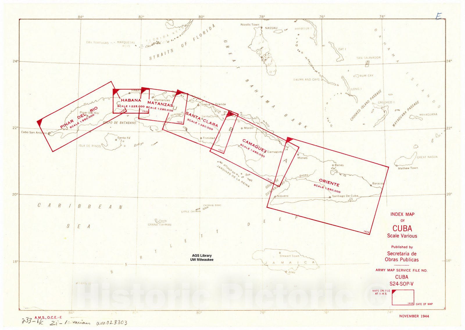 Map : Cuba 1917 2, Plano de las carreteras, ferrocarriles existentes y proyecto del plan general de carreteras ... [de Cuba] , Antique Vintage Reproduction