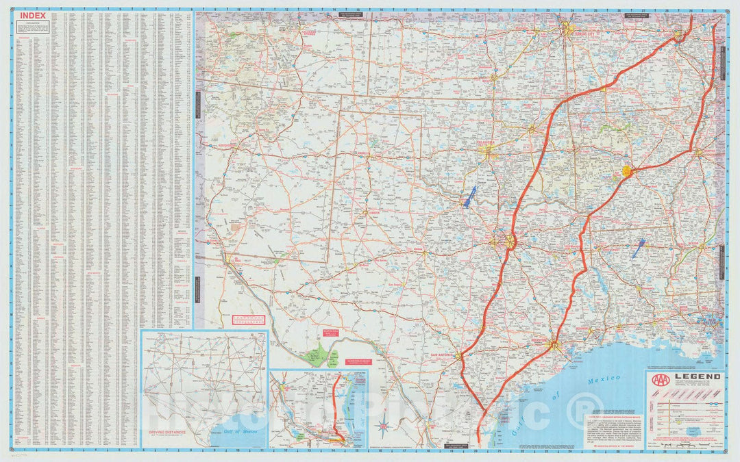 Map : United States 1996 2, Central states and provinces , Antique Vintage Reproduction