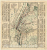 Map : New York city, New York 1914 2, Rand McNally & Co's map of dual subway system , Antique Vintage Reproduction