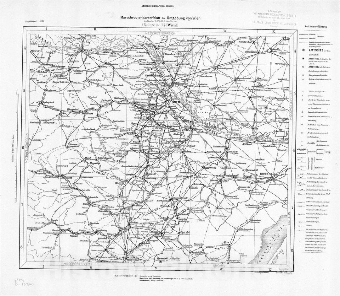 Map : Austria and Hungary 1877 42, Militar-Marschroutenkarte der osterreichisch-ungarischen Monarchie , Antique Vintage Reproduction