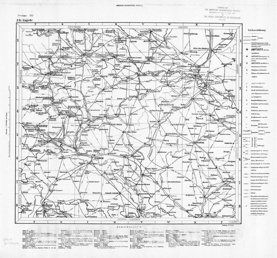 Map : Austria and Hungary 1877 46, Militar-Marschroutenkarte der osterreichisch-ungarischen Monarchie , Antique Vintage Reproduction